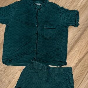 Victoria's Secret Dark Green Pajama Set